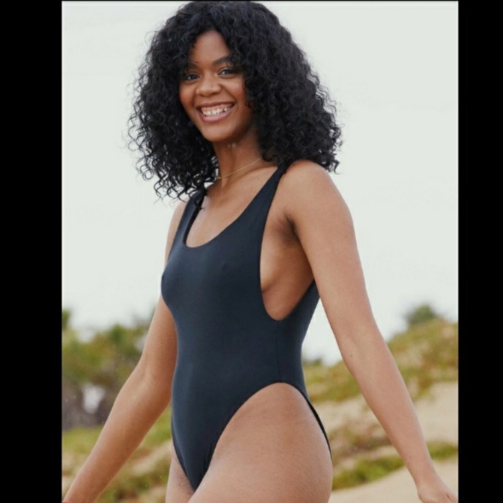 Small Long Black Swimsuit